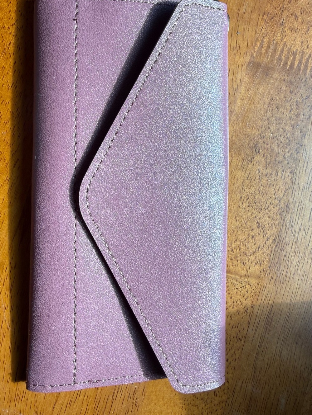 Envelope-Style Pink Wallet Clutch